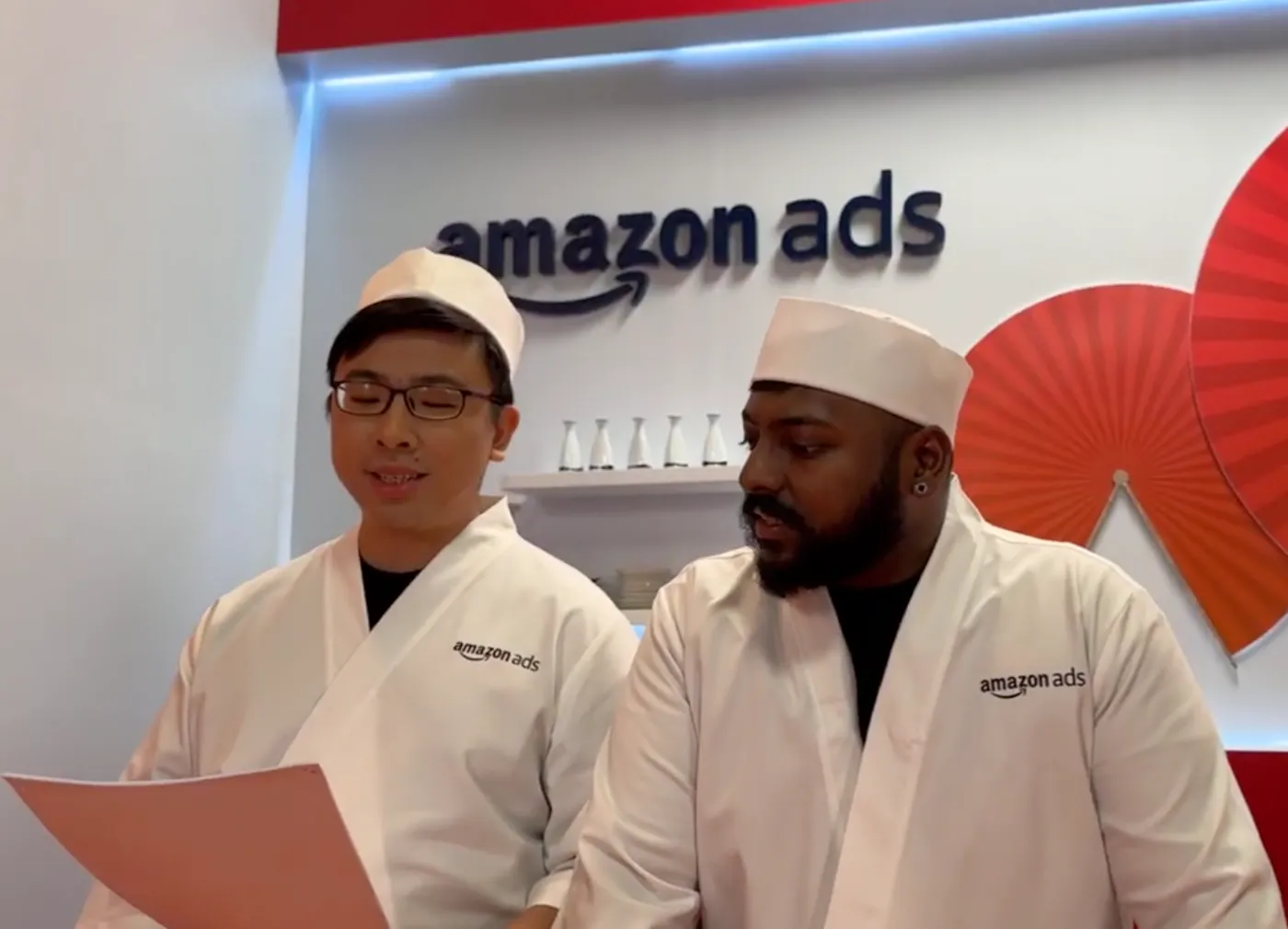 Clarence Cheang inside Amazon Singapore HQ in 2024, invited to brief the seller team.